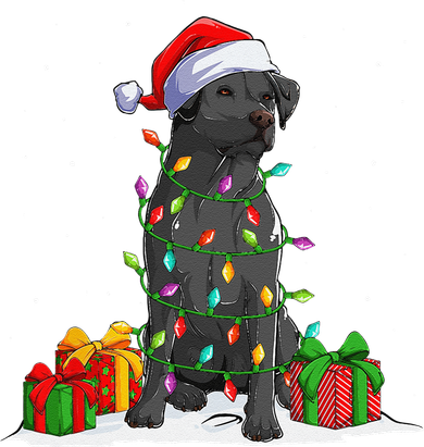 Black Lab Labrador Christmas Lights Pajama Dog Lover Xmas Backpack