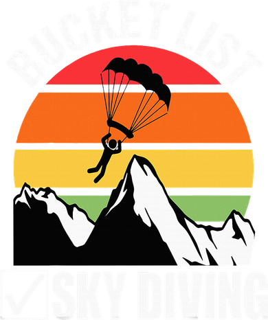 Bucket List Sky Diving Vintage Skydiver Skydiving Kids T-Shirt
