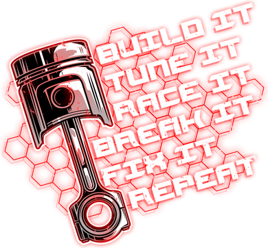 Build Tune Race Break Fix Repeat Mousepad