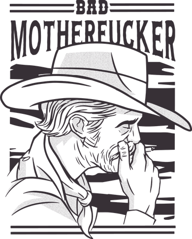 Bad Motherfucker Cowboy Button