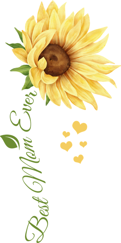 Best Mom Ever Sunflower Cute Mothers Day Kids T-Shirt
