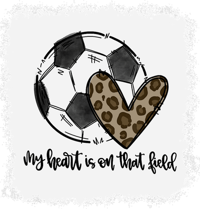 Bleached My Heart Is On That Field Soccer Mom Leopard Coaster