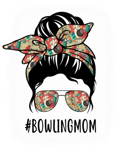 Bowling Mom Life Messy Bun Hair Bleached Great Gift Kids T-Shirt
