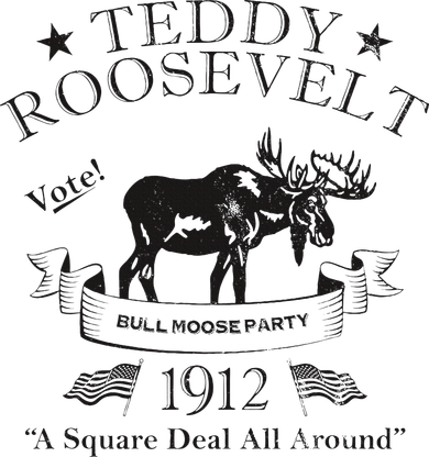 Bull Moose Party Vintage Teddy Roosevelt Campaign Political Kids Hoodie
