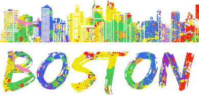 Boston Massachusetts Skyline Paint Hat