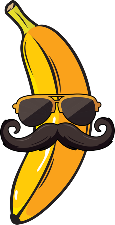 Banana Mustache Sunglasses Face Funny Fruit Cool Banana Gift Doddie Hoodie