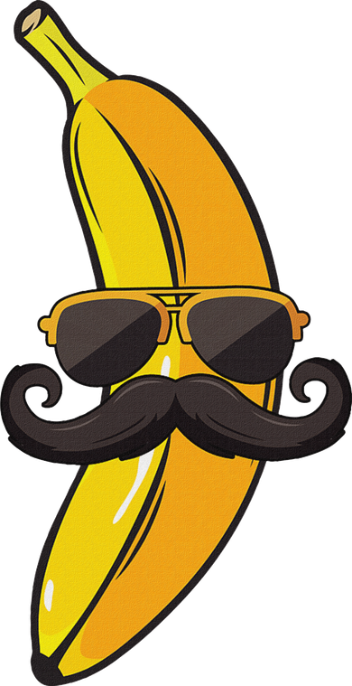 Banana Mustache Sunglasses Face Funny Fruit Cool Banana Baby Bodysuit