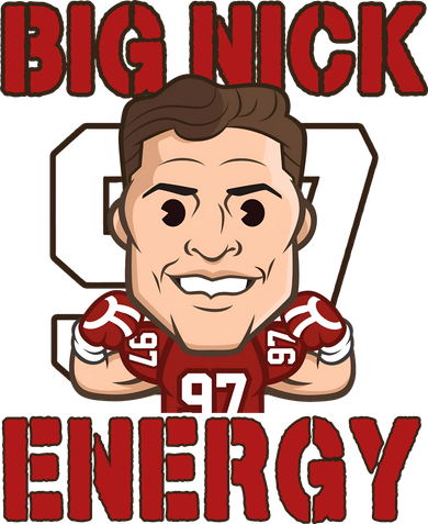 Big Nick Energy Nick 97 Football Player Bosa Fan Kids T-Shirt