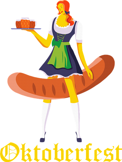 Barmaid Oktoberfest Funny German Woman Dirndl Bratwurst Women's Tank Top