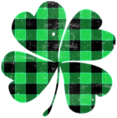 Buffalo Plaid Vintage Clover Baby Bodysuit