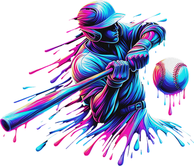 Baseball Player Drip Baseball Ice Cream Watercolor Tank Top