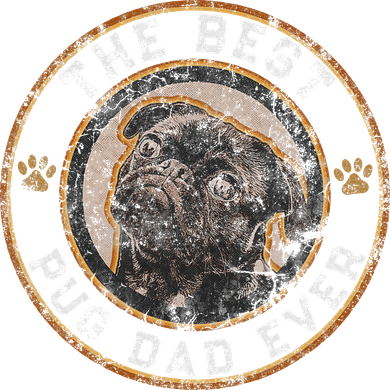 Best Pug Dad Ever Black Pugs Owner Vintage Dog Lover Kids Hoodie