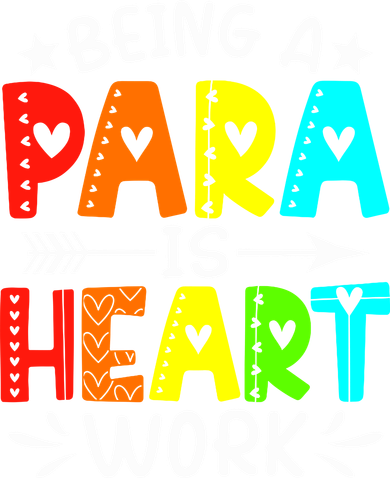 Being Para Heart Work Paraprofessional Back To School Golf Towel