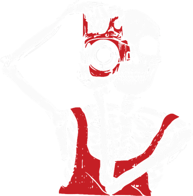 Bone Photographer Halloween Costume Skeleton Lover Women's T-Shirt