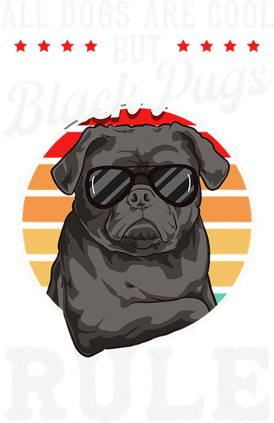 Black Pug Lovers Black Pugs Rule Funny Black Pug Toddler T-Shirt