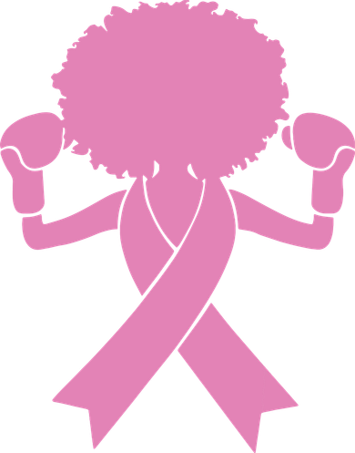 Boxing Pink Ribbon African American Breast Cancer Women's Tank Top