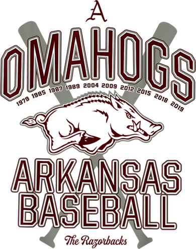 Baseball Pig Shirt Arkansas Fan Omahogs Ornament