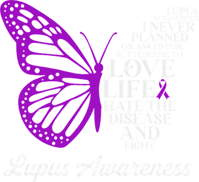 Butterfly Purple Systemic Lupus Erythematosus Awareness Kids T-Shirt