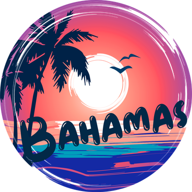 Bahamas Retro Circle Toddler Long Sleeve