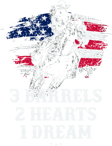 Barrel Racing Cool Gift 3 Barrels 2 Hearts 1 Dream Cool Gift Riding Funny Gift Women's Hoodie