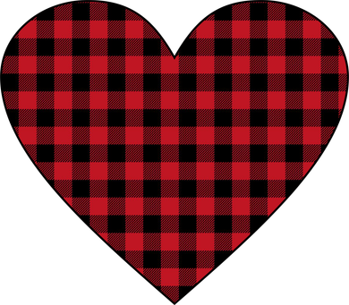 Big Heart Red Plaid Valentines Day Kids Hoodie