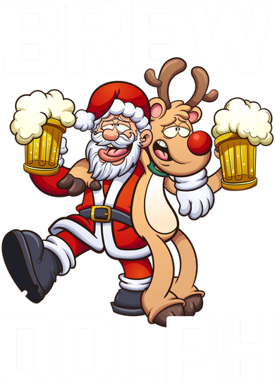 Brew Dolph Red Nose Reindeer Doddie Hoodie
