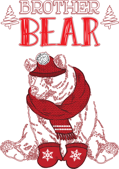 Brother Bear Christmas Santa Family Matching Pajamas Coaster