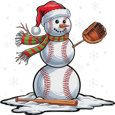 Baseball Snowman Baseball Player Santa Hat Christmas Funny Beanie