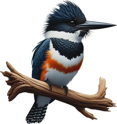 Bird Series. Belted Kingfisher Bird. ArtistS Rendition. Tank Top