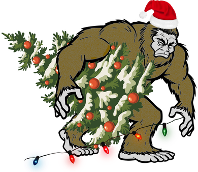 Bigfoot Stole Christmas Button