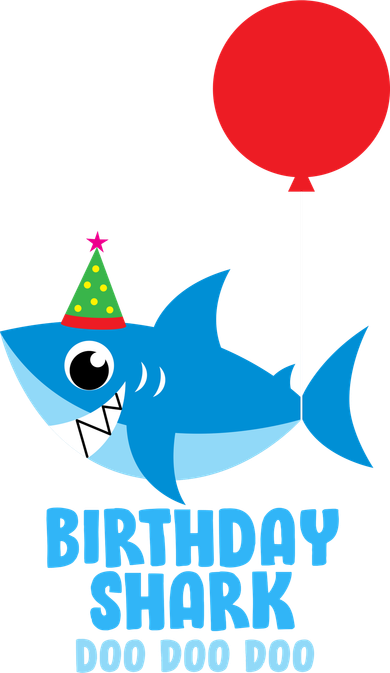 Cute Birthday Shark Doo Doo Doo  Ceramic Ornament