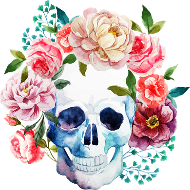 Beautiful Flower Skull Toddler T-Shirt