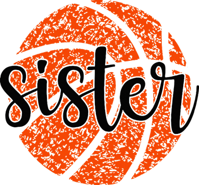 Basketball Sister Girl Distressed Sports Fan Golf Towel