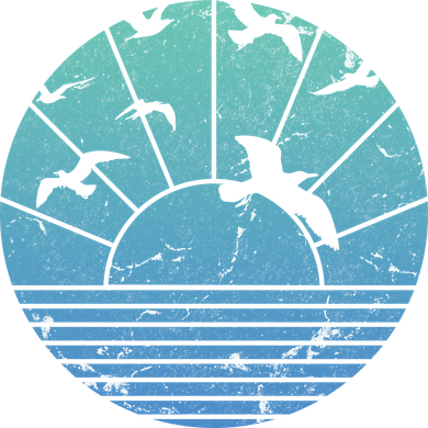 Beach Sunset Seagulls  Button