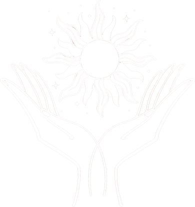 Boho Styled Hands Lifting Sun Spiritual Santa Hat