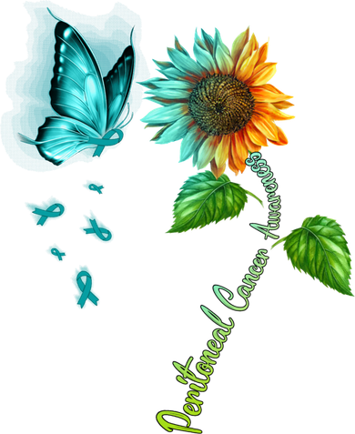 Butterfly Sunflower Peritoneal Cancer Awareness Gift Tumbler