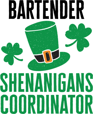 Bartender St Patricks Day Shenanigans Coordinator Gift Button