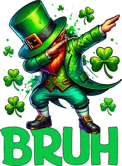 Bruh St Patricks Day Dabbing Leprechaun Bruh Gift Women's Tank Top