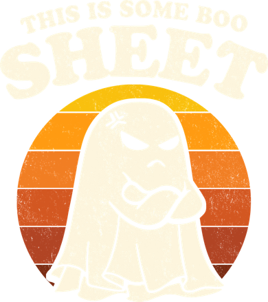Boo Sheet Shirt This Is Some Boo Sheet Ghost Funny Retro Halloween Button