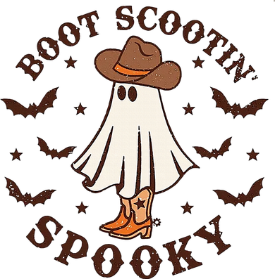 Boot Scootin Spooky Funny Halloween Button