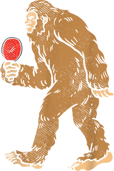 Bigfoot Sasquatch Table Tennis Ping Pong Player King Women's Long Sleeve Shirt