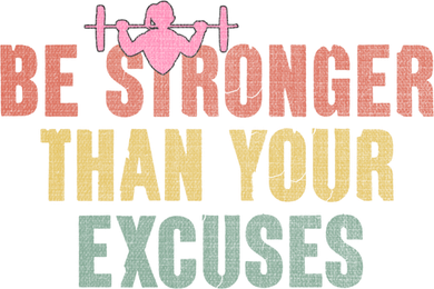 Be Stronger Than Your Excuses Gym Motivational Retro Funny Gift Cute Gift Coaster