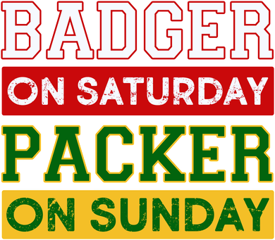 Badger On Saturday Packer On Sunday Kids T-Shirt