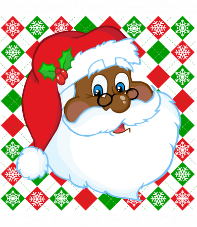 Black Santa Claus Ugly Christmas Sweater Kids T-Shirt