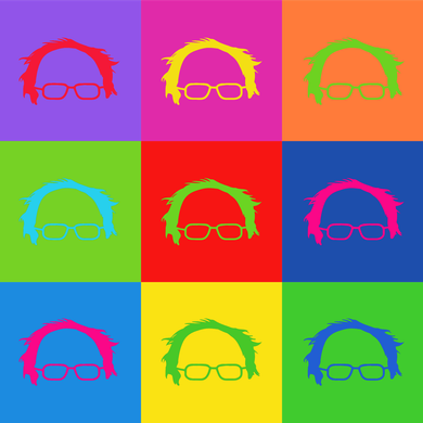 Bernie Sanders Hair Minimalist Pop Art Beanie