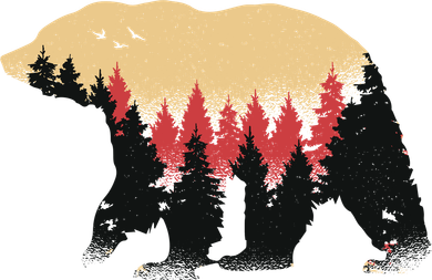 Bear Trees Kids Sweatshirt