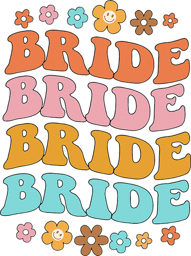 Bride To Be Bridal Shower Groovy Bachelorette Party Matching Button