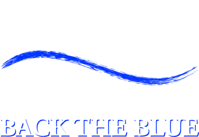 Back The Blue Thin Blue Line USA Flag Women's T-Shirt