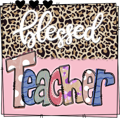 Blessed Teacher Cheetah Print Baby Bodysuit