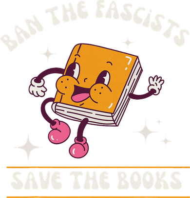 Ban The Fascists Save The Books Funny Retro Vintage Design Kids Sweatshirt